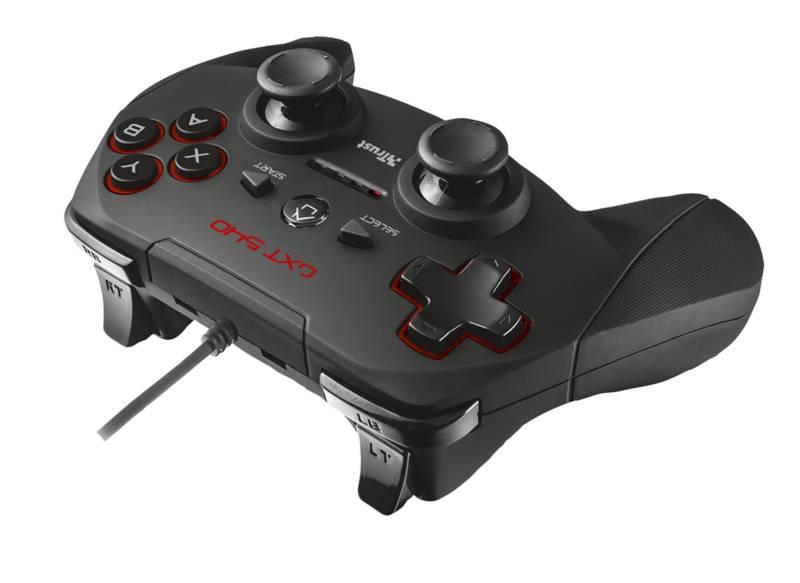 Gamepad Trust GXT 540 Wired pro PC, PS3 černý