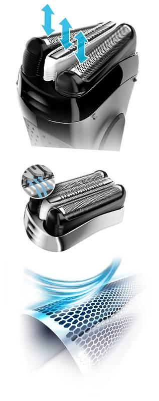 Holicí strojek Braun Series 3-3040s Wet&Dry černý modrý