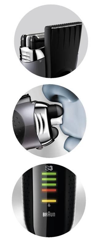 Holicí strojek Braun Series 3 Series 3-3090 Clean&Charge černý šedý
