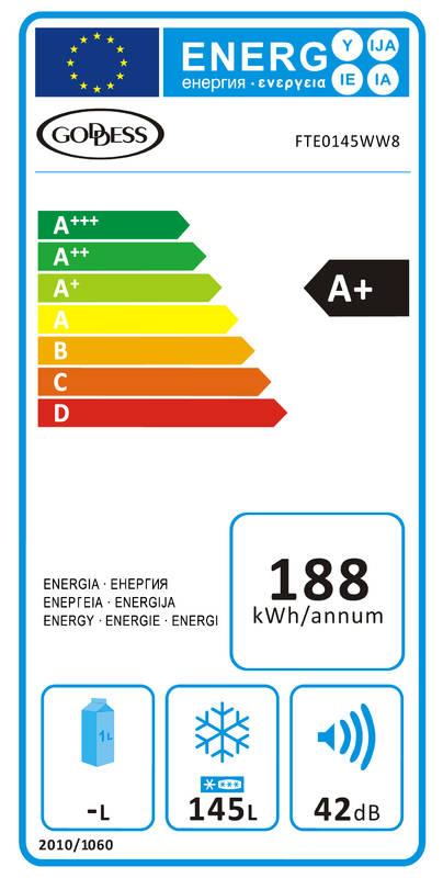 Mraznička Goddess FTE0145WW8 bílá