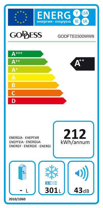 Mraznička Goddess FTE0300WW9 bílá