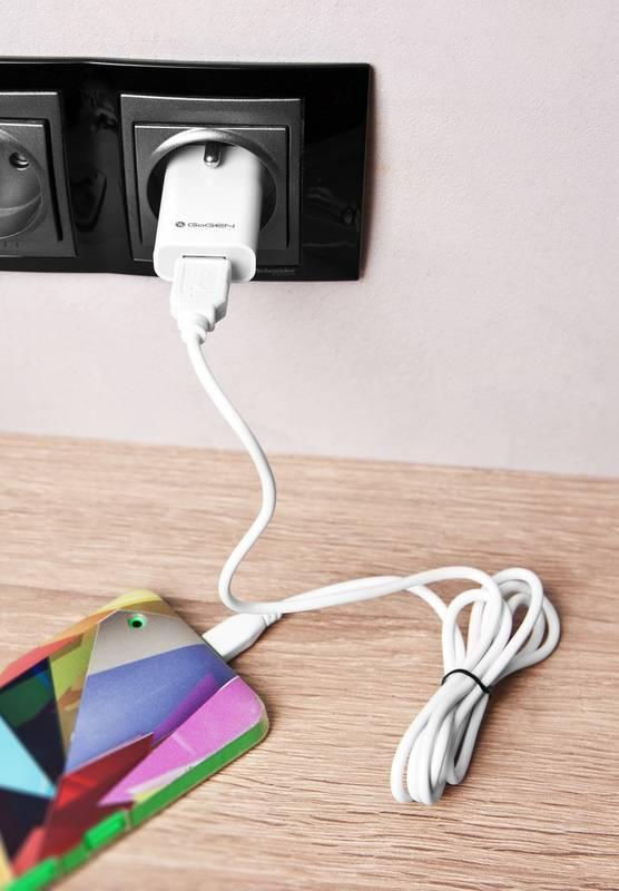 Nabíječka do sítě GoGEN ACH 100, 1x USB, 1A černá