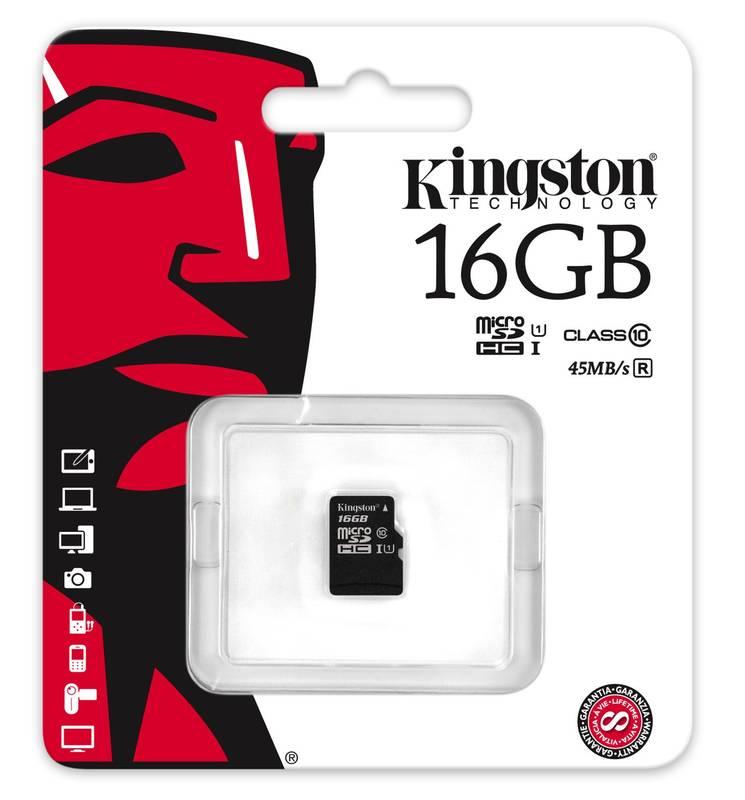 Paměťová karta Kingston MicroSDHC 16GB UHS-I U1