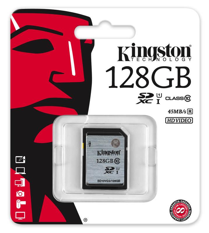 Paměťová karta Kingston SDXC 128GB UHS-I U1, Paměťová, karta, Kingston, SDXC, 128GB, UHS-I, U1