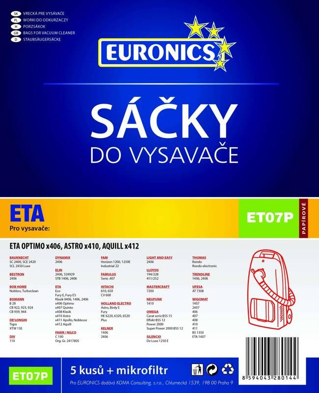 Sáčky do vysavače Koma ET07P, Sáčky, do, vysavače, Koma, ET07P