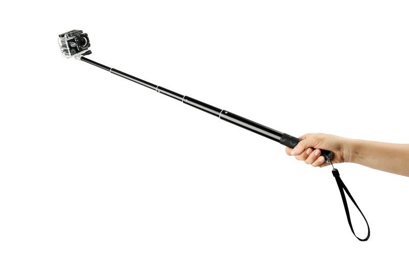 Selfie tyč GoGEN 4 teleskopická, bluetooth černá, Selfie, tyč, GoGEN, 4, teleskopická, bluetooth, černá