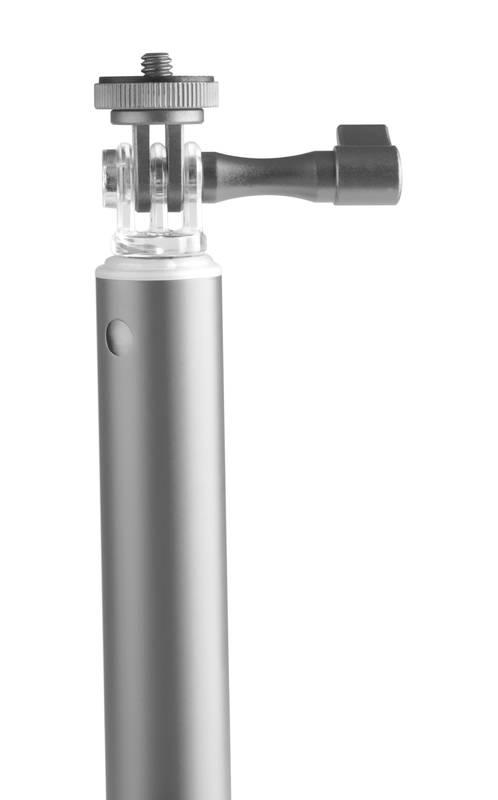 Selfie tyč GoGEN 4 teleskopická, bluetooth, titanová