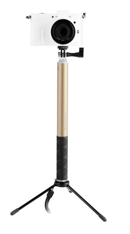 Selfie tyč GoGEN 4 teleskopická, bluetooth zlatá, Selfie, tyč, GoGEN, 4, teleskopická, bluetooth, zlatá