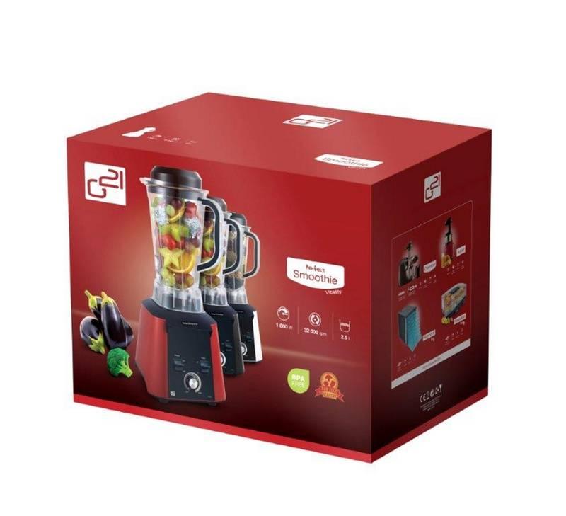 Stolní mixér G21 Blender Perfect smoothie Vitality graphite black černý