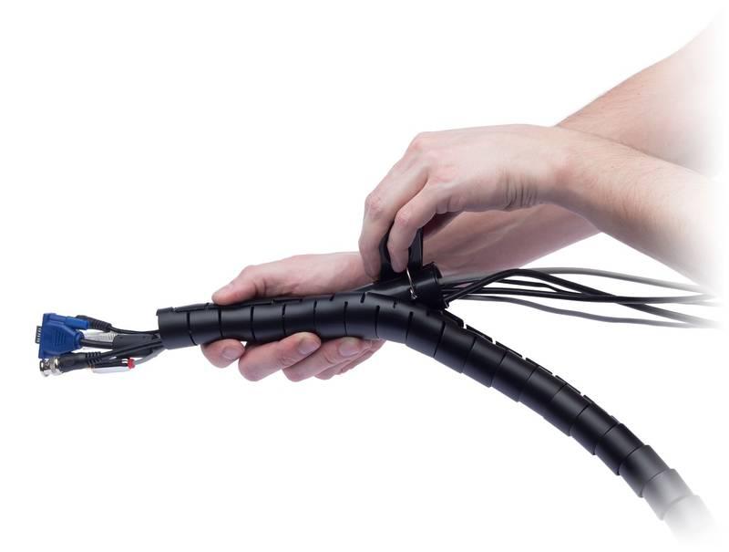 Trubice pro kabely Connect IT WINDER, 2,5m x 20mm - černý