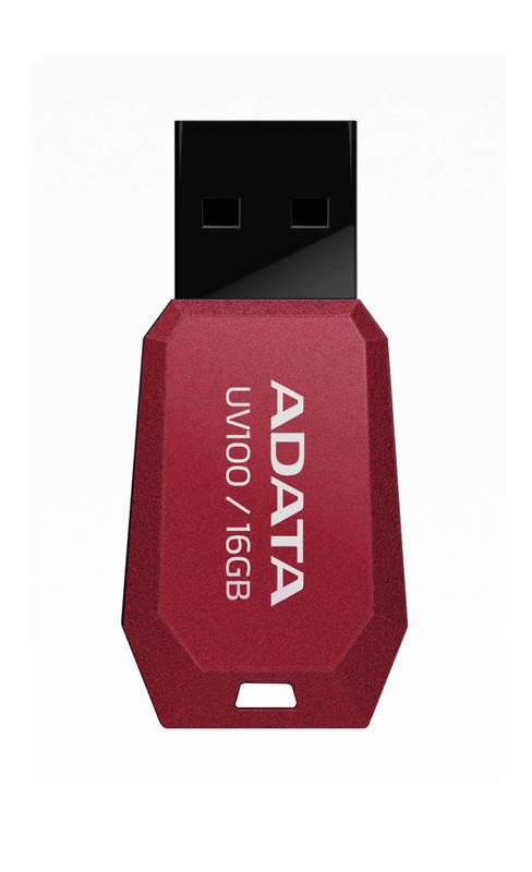 USB Flash ADATA UV100 16GB červený, USB, Flash, ADATA, UV100, 16GB, červený