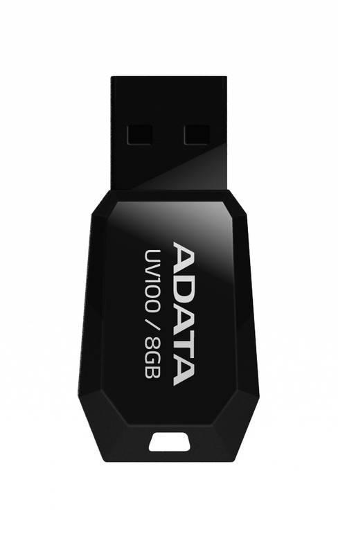 USB Flash ADATA UV100 8GB černý, USB, Flash, ADATA, UV100, 8GB, černý