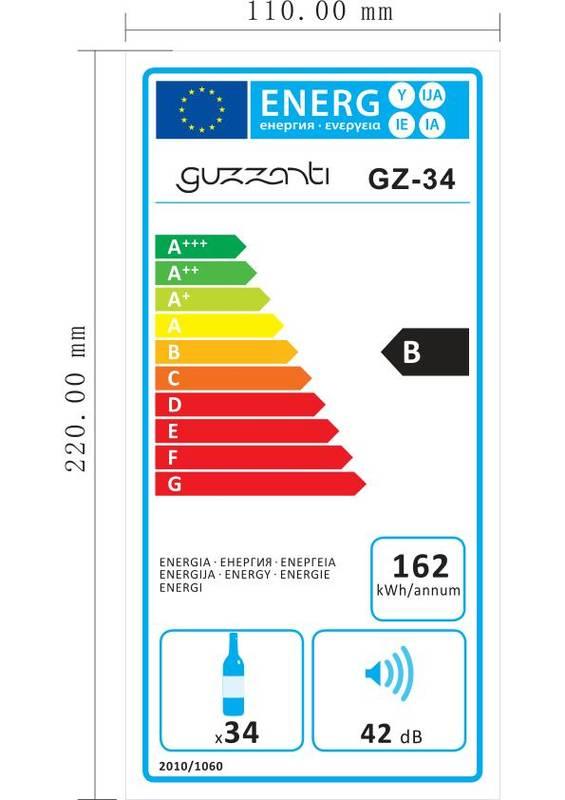 Vinotéka Guzzanti GZ 34 černá