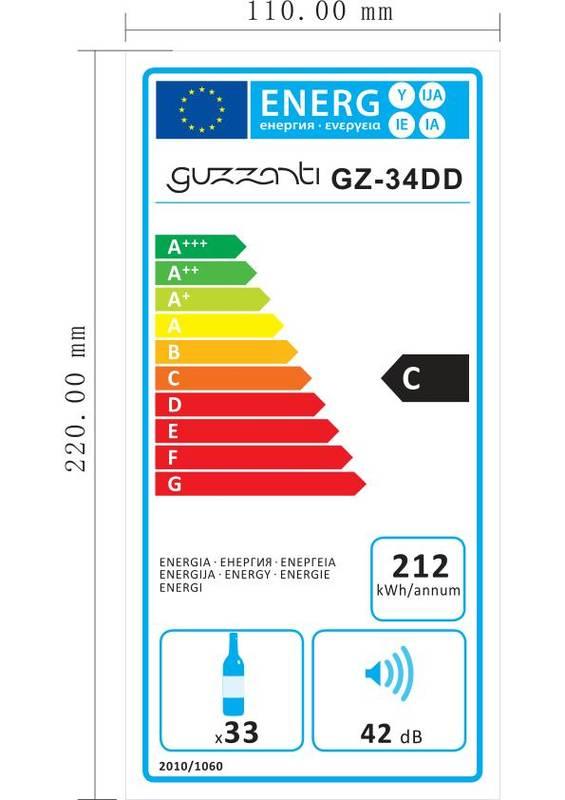 Vinotéka Guzzanti GZ 34DD černá