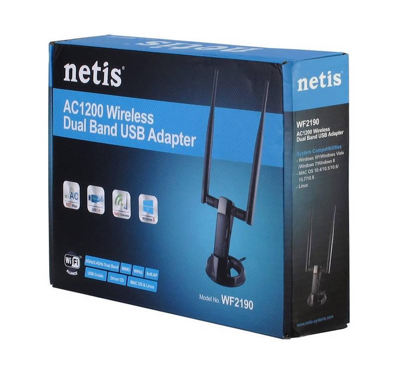 Wi-Fi adaptér Netis WF2190 černý, Wi-Fi, adaptér, Netis, WF2190, černý