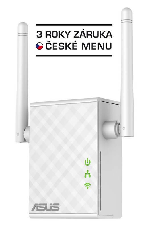WiFi extender Asus RP-N12 bílý, WiFi, extender, Asus, RP-N12, bílý