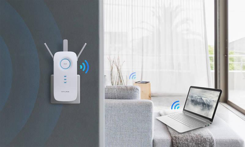 WiFi extender TP-Link RE450 Dual Band bílý