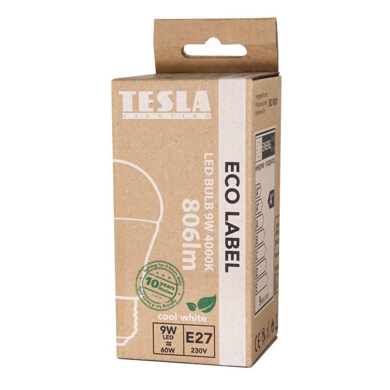Žárovka LED Tesla klasik, 9W, E27, neutrální bílá