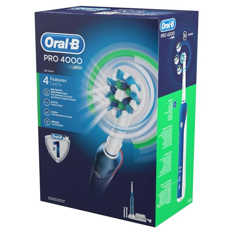 Zubní kartáček Oral-B Pro 4 000 modrý