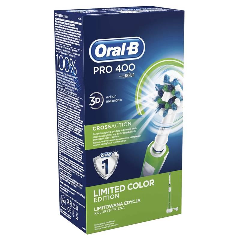 Zubní kartáček Oral-B Pro 400 CrossAction zelený, Zubní, kartáček, Oral-B, Pro, 400, CrossAction, zelený