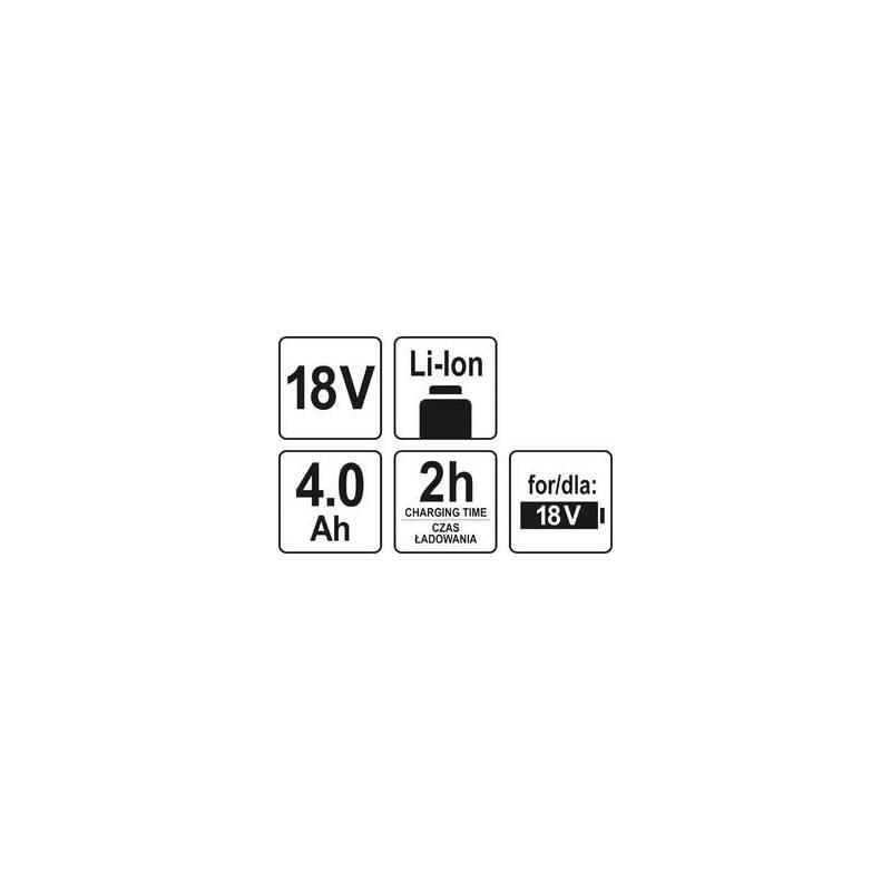 Akumulátor YATO YT-82844 18V Li-Ion 4,0 AH, Akumulátor, YATO, YT-82844, 18V, Li-Ion, 4,0, AH