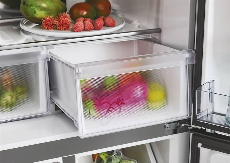 Americká lednice Hoover HHCR3818ENPL stříbrná