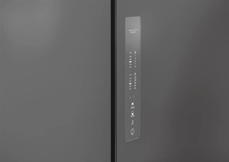 Americká lednice Hoover HHCR3818ENPL stříbrná