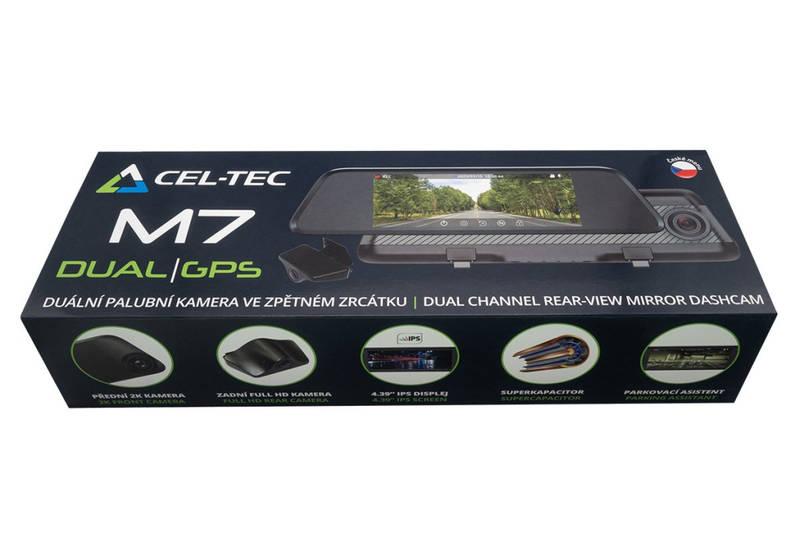 Autokamera CEL-TEC M7 DUAL GPS černá