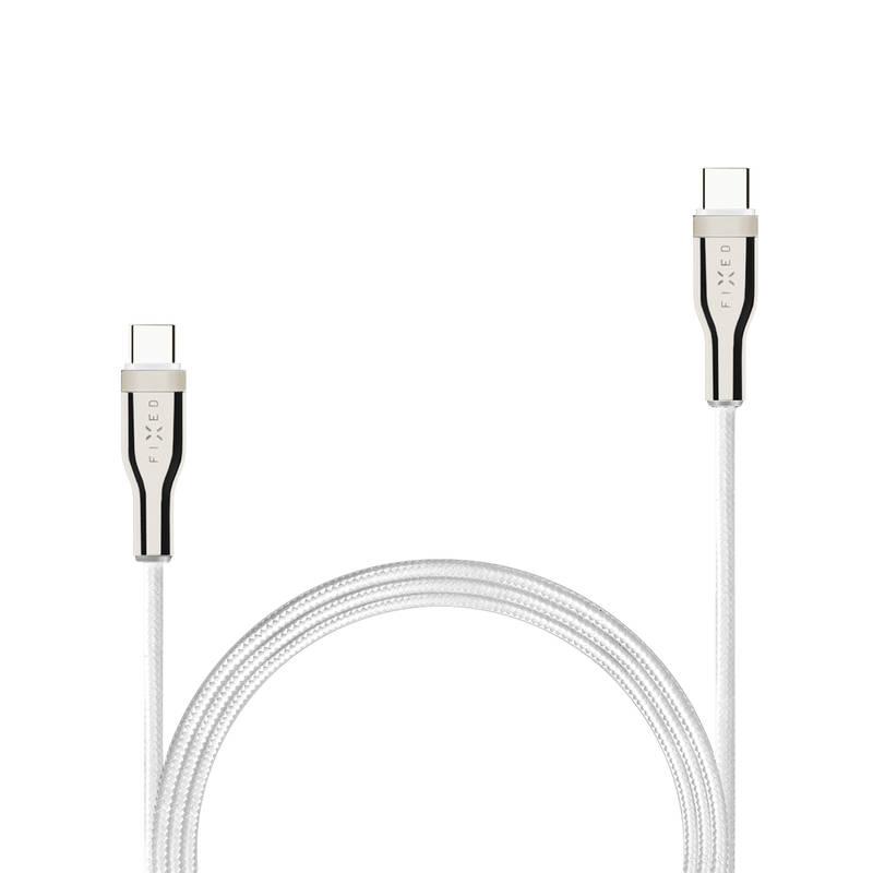 Kabel FIXED USB-C USB-C s podporou PD, 100W, 1,2m bílý, Kabel, FIXED, USB-C, USB-C, s, podporou, PD, 100W, 1,2m, bílý