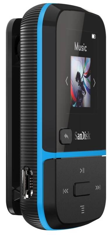 MP3 přehrávač SanDisk Clip Sport Go2 16GB černý modrý, MP3, přehrávač, SanDisk, Clip, Sport, Go2, 16GB, černý, modrý