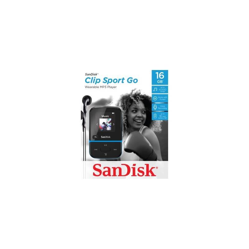 MP3 přehrávač SanDisk Clip Sport Go2 16GB černý modrý