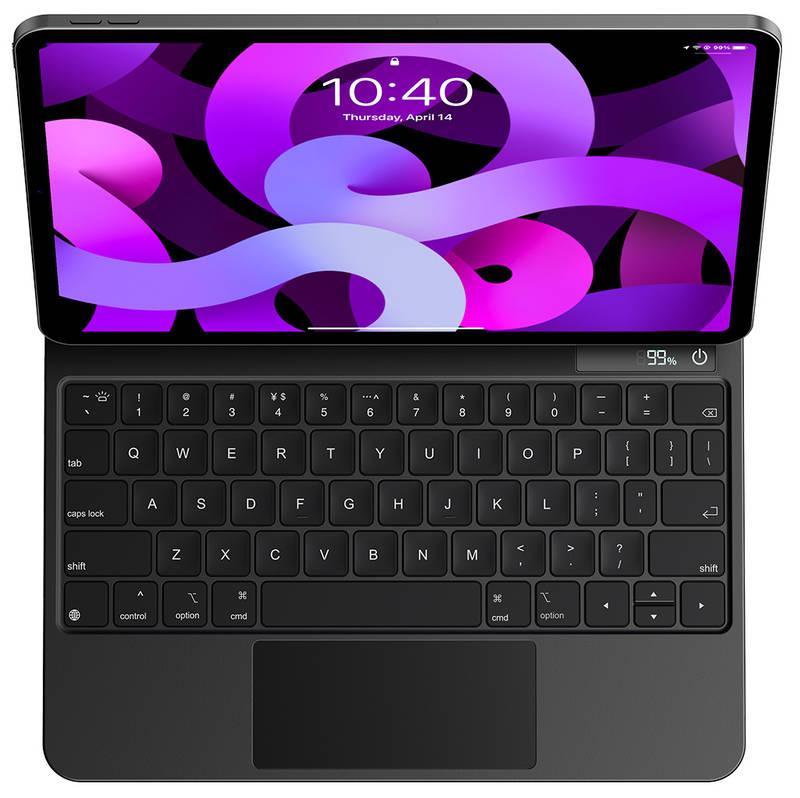 Pouzdro na tablet s klávesnicí Baseus s digitálním displejem Brilliance Series Pro na Apple iPad Pro 12.9" šedé