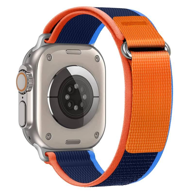Řemínek CubeNest Trail Loop na Apple Watch 42 44 45 Ultra 49 mm modrý oranžový