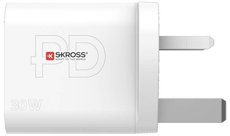 Cestovní adaptér SKROSS nabíjecí USB-C, 30 W PD, UK, Cestovní, adaptér, SKROSS, nabíjecí, USB-C, 30, W, PD, UK