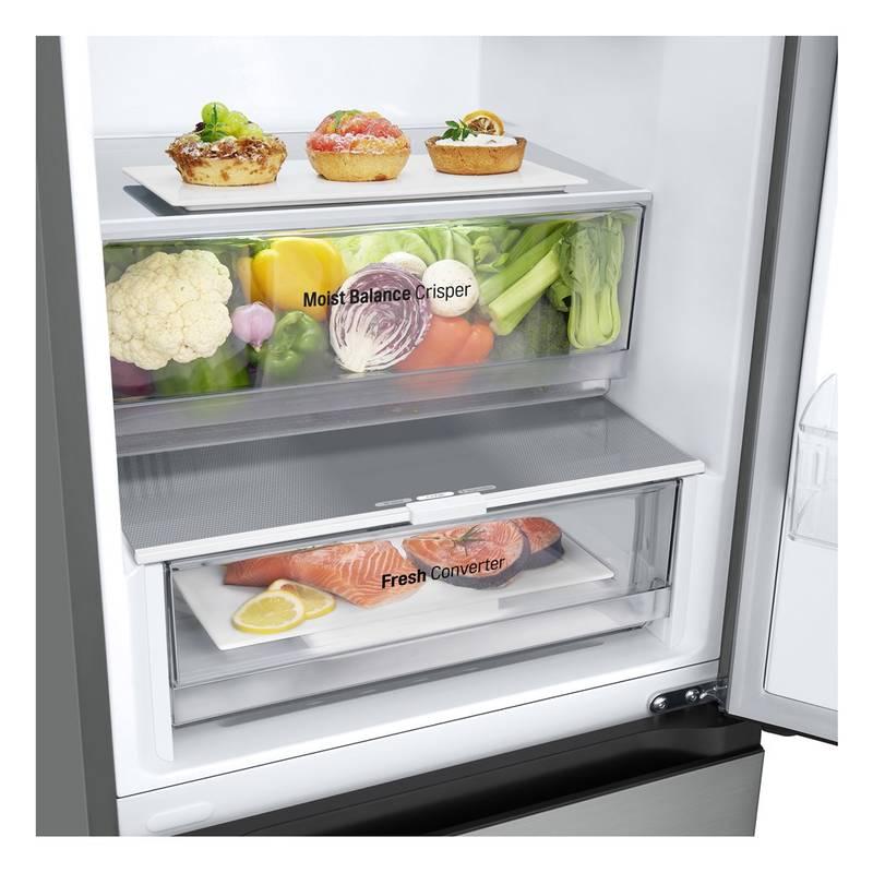Chladnička s mrazničkou LG GBV3200DPY stříbrná