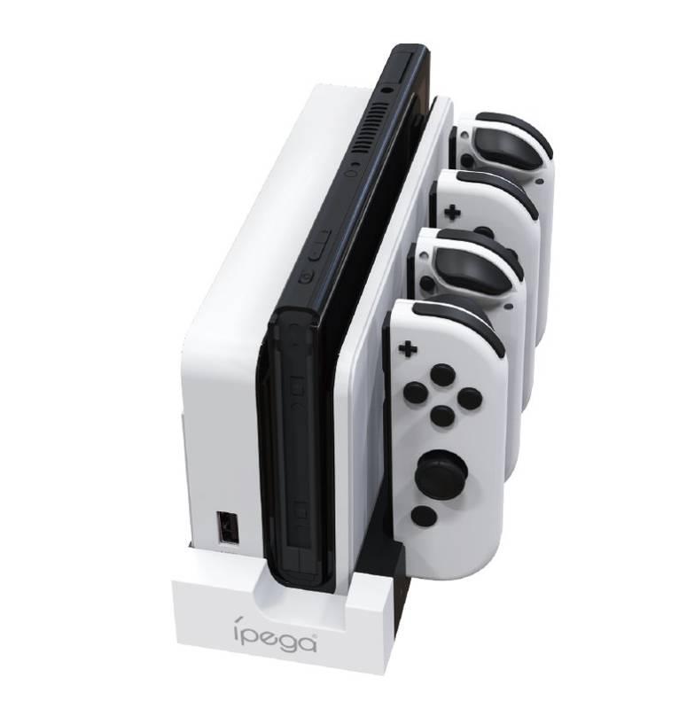 Dokovací stanice iPega Charger Dock pro N-Switch a Joy-con černá bílá, Dokovací, stanice, iPega, Charger, Dock, pro, N-Switch, a, Joy-con, černá, bílá