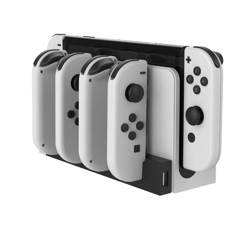 Dokovací stanice iPega Charger Dock pro N-Switch a Joy-con černá bílá, Dokovací, stanice, iPega, Charger, Dock, pro, N-Switch, a, Joy-con, černá, bílá