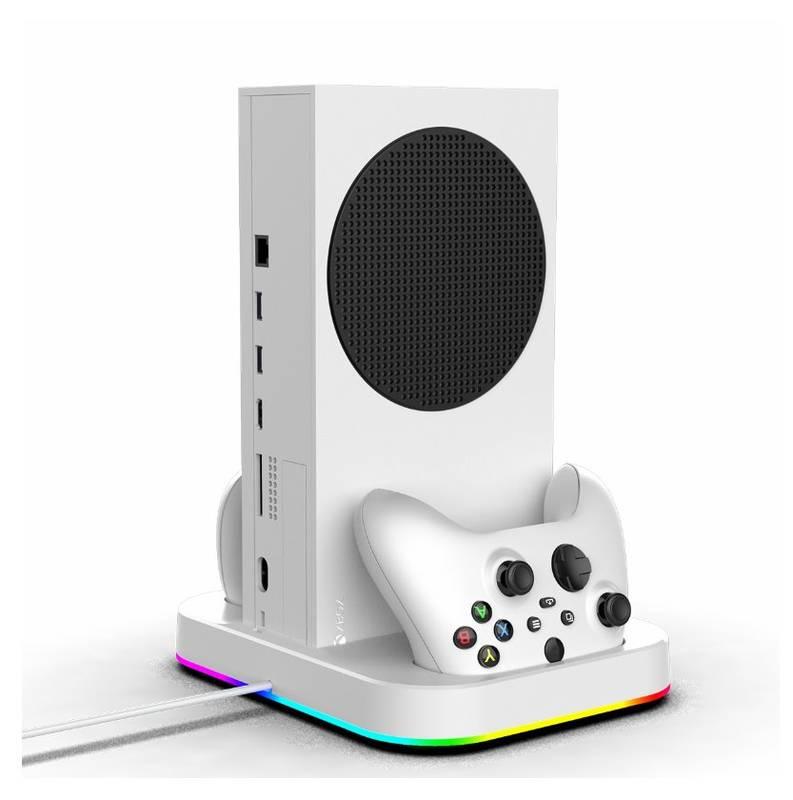 Dokovací stanice iPega RGB stojan s chlazením pro Xbox Series S 2ks baterií bílá