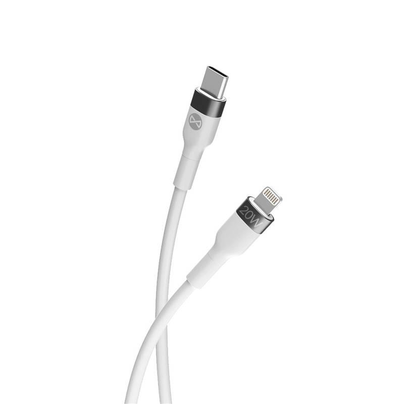 Kabel Forever Flexible USB-C Lightning, 20W, 1m bílý