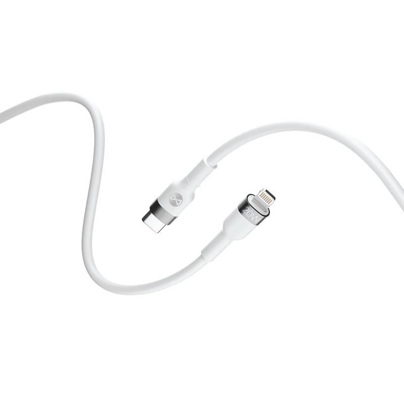 Kabel Forever Flexible USB-C Lightning, 20W, 1m bílý
