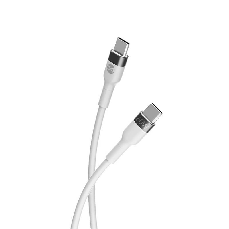 Kabel Forever Flexible USB-C USB-C, 60W, 1m bílý