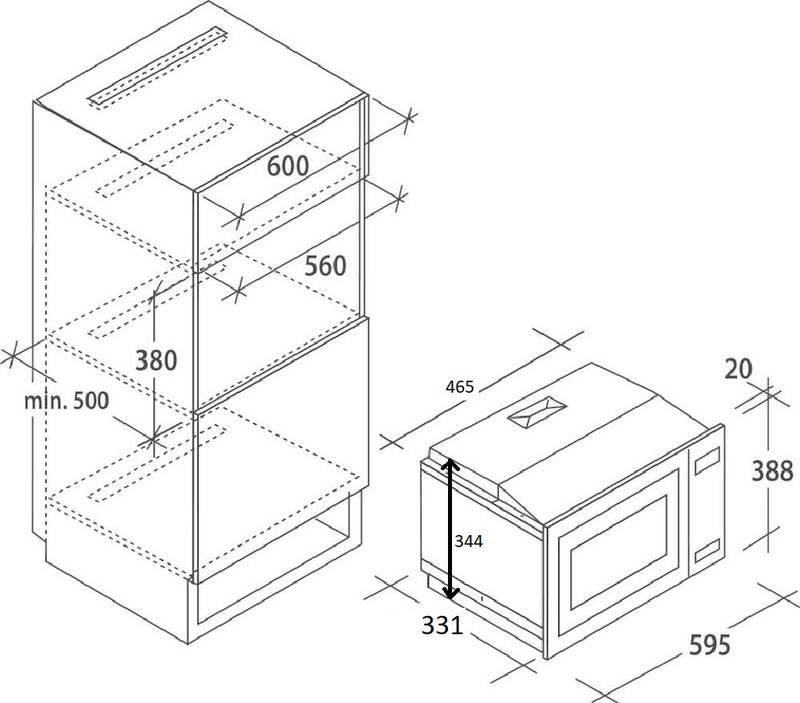 Mikrovlnná trouba Candy MIC20GDFN černá