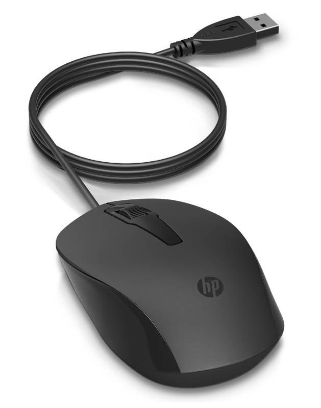 Myš HP 150 černá, Myš, HP, 150, černá