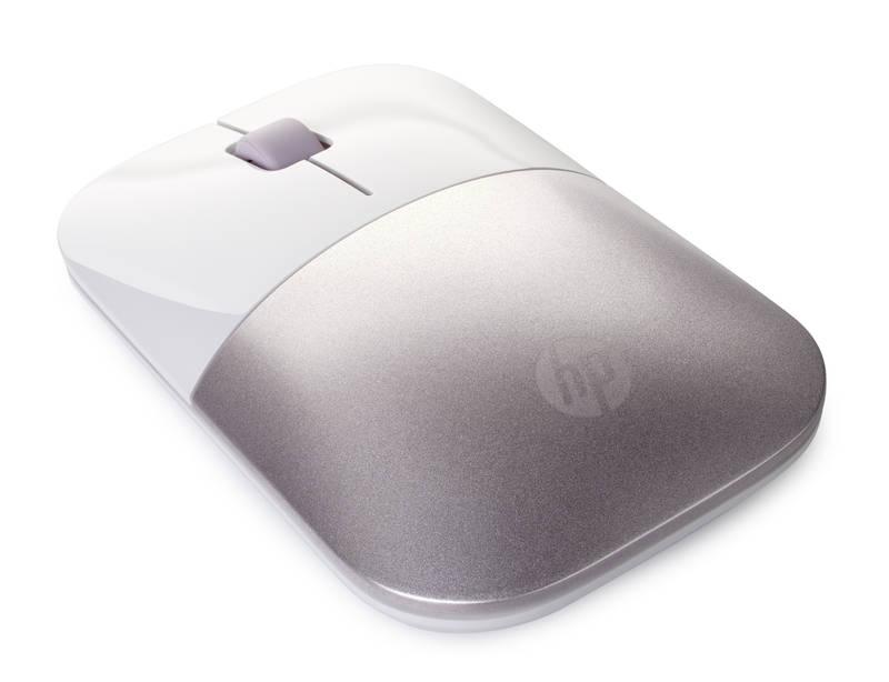 Myš HP Z3700 bílá růžová, Myš, HP, Z3700, bílá, růžová