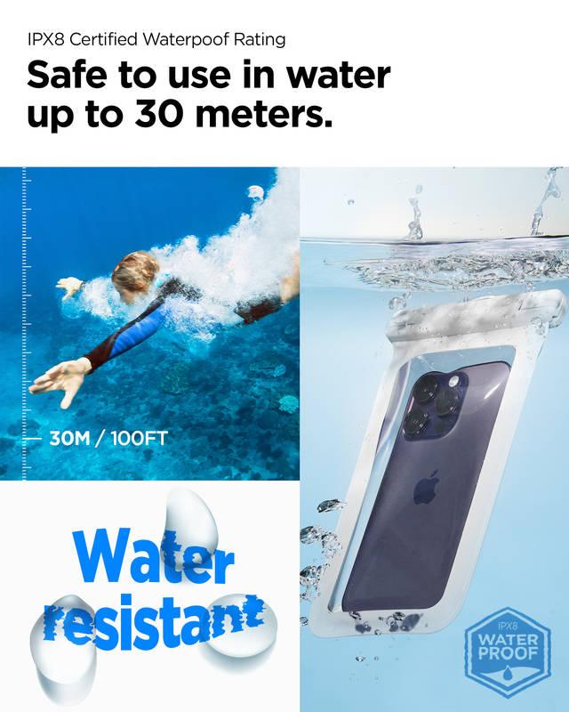 Pouzdro na mobil sportovní Spigen Aqua Shield WaterProof Case A601 bílé