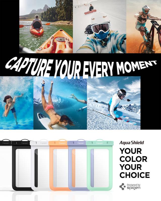 Pouzdro na mobil sportovní Spigen Aqua Shield WaterProof Case A601 bílé