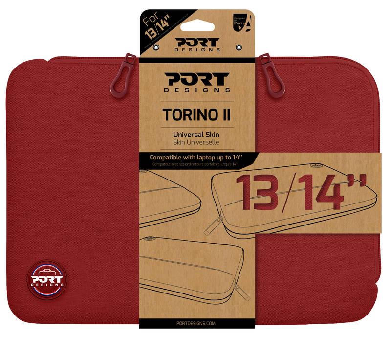 Pouzdro na notebook PORT DESIGNS TORINO II na 13 14" červené