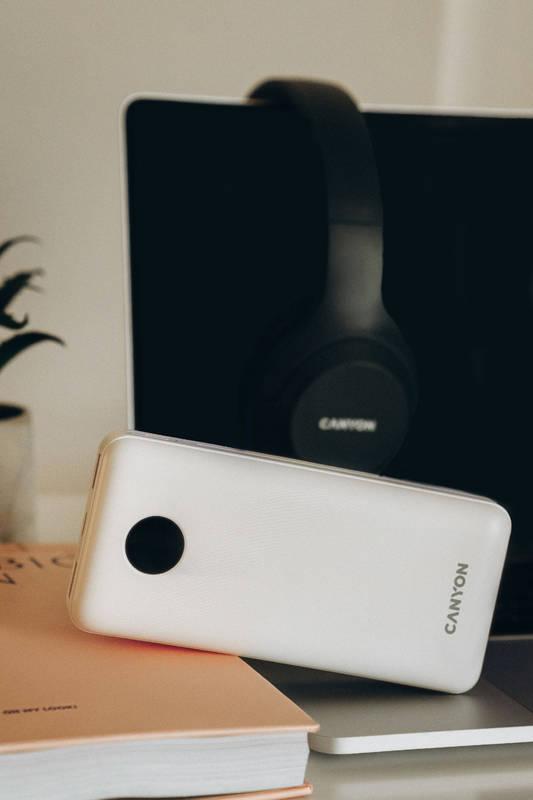 Powerbank Canyon PB-2002, 20 000 mAh bílá