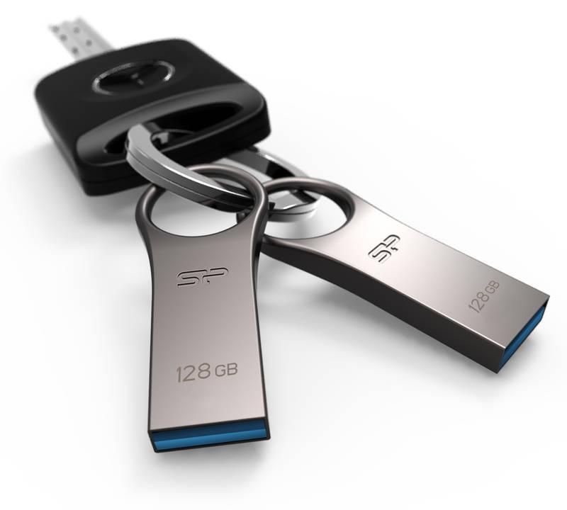 USB Flash Silicon Power Jewel J80 128 GB stříbrný, USB, Flash, Silicon, Power, Jewel, J80, 128, GB, stříbrný