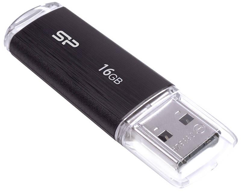 USB Flash Silicon Power Ultima U02 16 GB černý, USB, Flash, Silicon, Power, Ultima, U02, 16, GB, černý